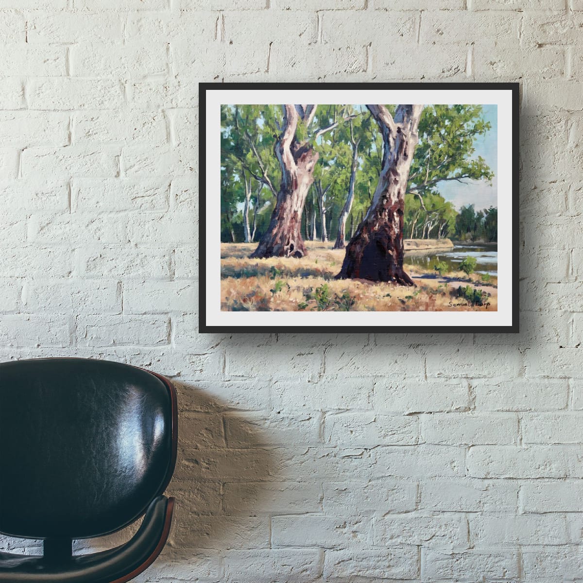 Gum Trees at the Murray River | 12" x 16" | Oil on Wooden Panel
