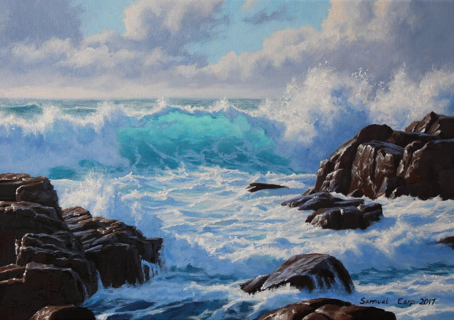 Wild Atlantic Ocean" Seascape - Fine Art Giclée Print of Original Oil Painting