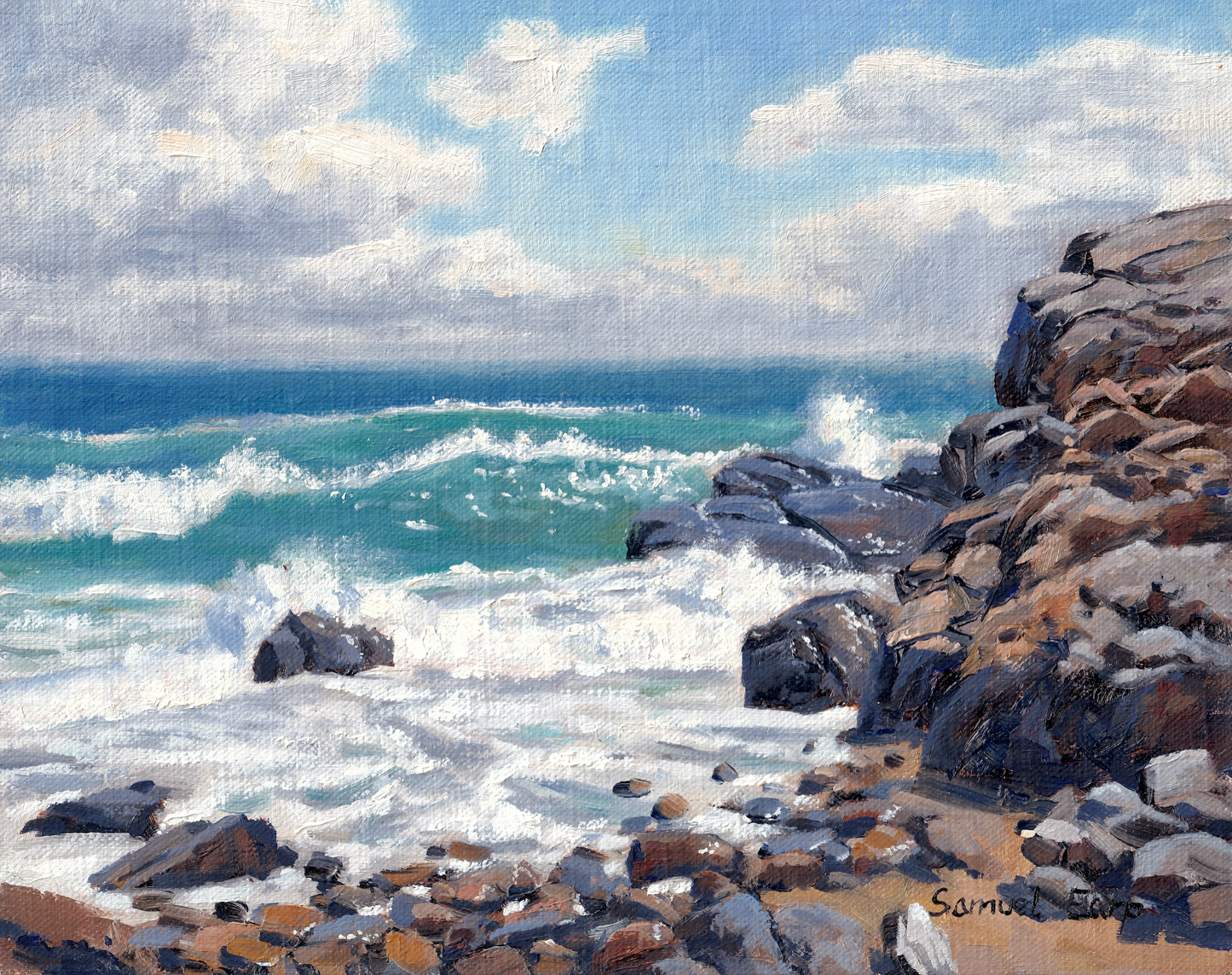 Coastal Radiance | 8" x 10" | Original Oil Painting on Linen Panel