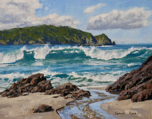 Morning Breakers, Elliot Bay | 11" x 14" | Original Oil Painting on Linen Panel