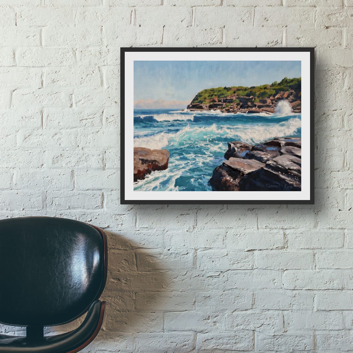 Breaking Waves, Frazer Beach | 11" x 14" | Original Oil Painting on Linen Panel