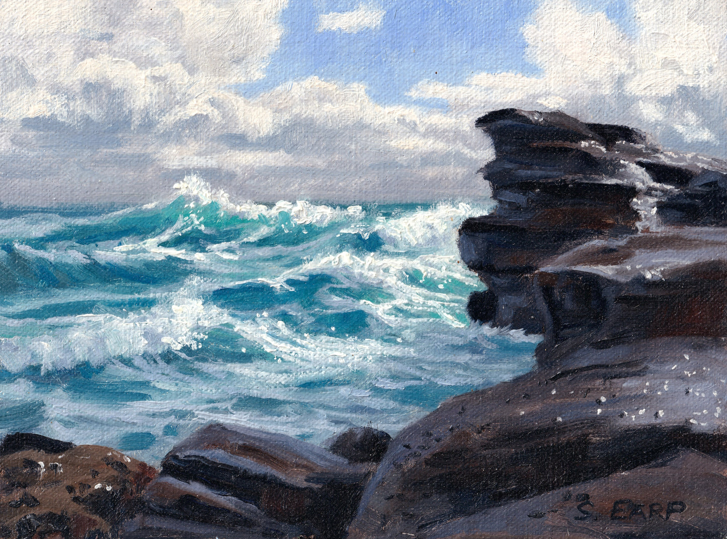 Tasman Storm | 6" x 8" | Original Oil Painting on Linen Panel