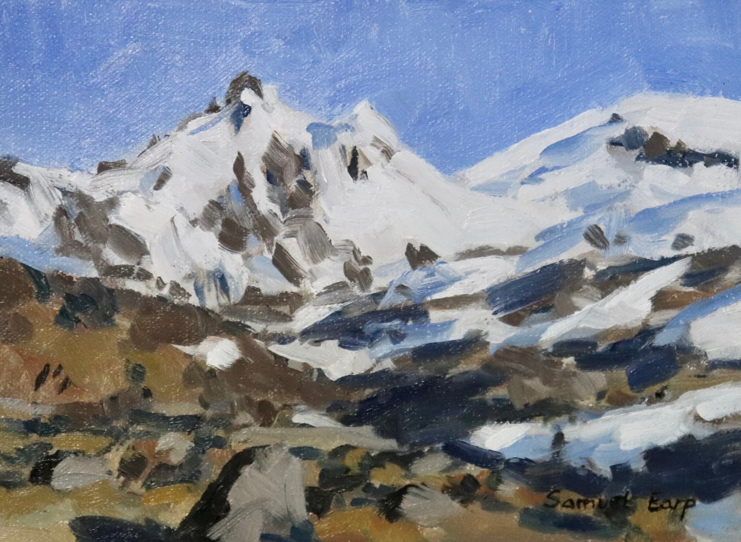 Evening Light, Mt Ruapehu | 6" x 8" | Oil on Linen Panel