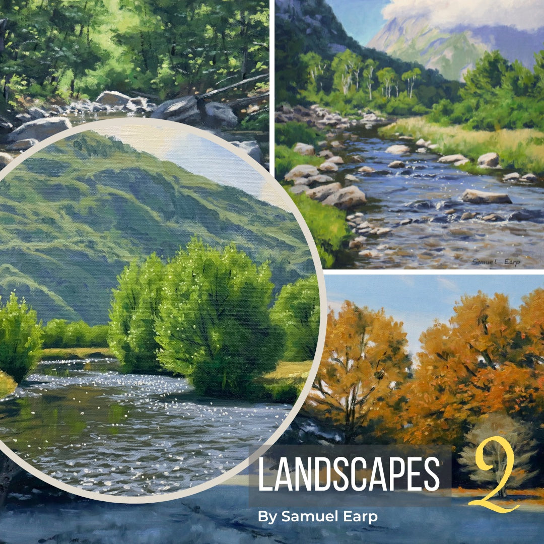 LANDSCAPES #2 – PAINTING TUTORIALS – 6 Videos, Over 7 Hours of Content